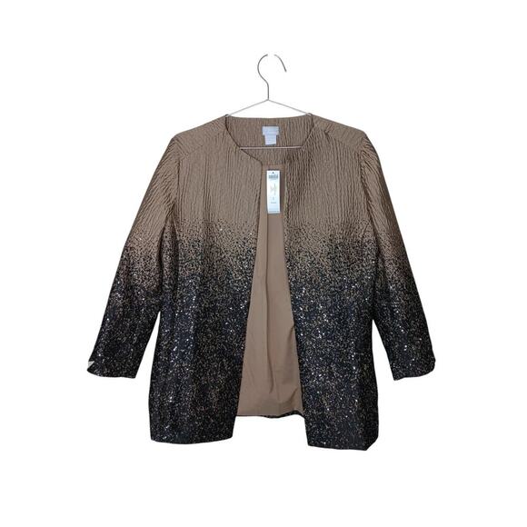 New with Tags Chico's Travelers (Size 1/8-10) Sequin Sparkle Open Jacket - Picture 3 of 14